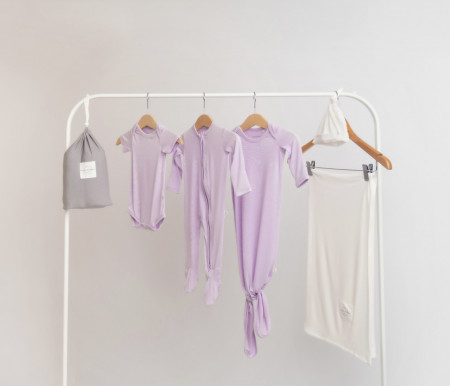 Set bambus Newborn Complete - lila