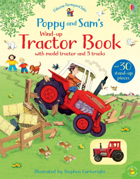 WIND UP tractor book- Poppy and Sam