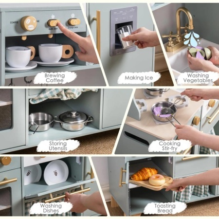 Bucătărie copii din lemn Culinary Green - Img 3