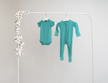 Set bambus Newborn Cozy - verde