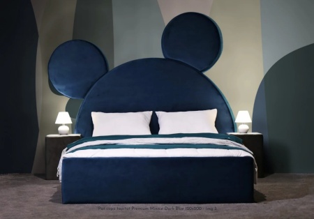 Pat copii tapitat Premium Minnie Dark Blue 120x200