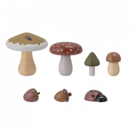 Set 6 jucarii multicolore din lemn Jonn Bloomingville Mini Dimensiuni: - Diametru: 11 cm - Inaltime: 11 cm Material: lemn de lotus Varsta recomandata: 12+ luni. Jonn de la Bloomingville MINI este un set de 7 obiecte din lemn de Lotus si in culori naturale