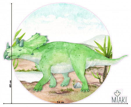 Sticker Dino Triceratops - Img 2