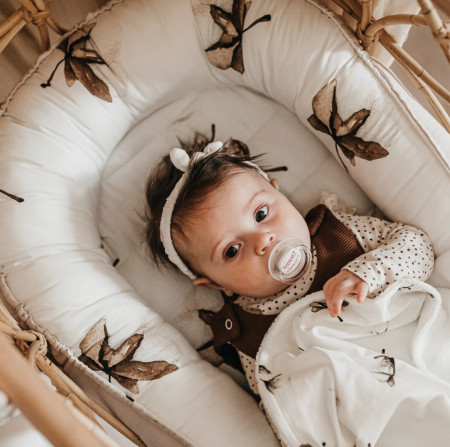 Reversible Babynest Cotton Flowers simplicity