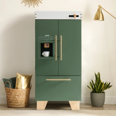 Frigider din lemn pentru copii Verde