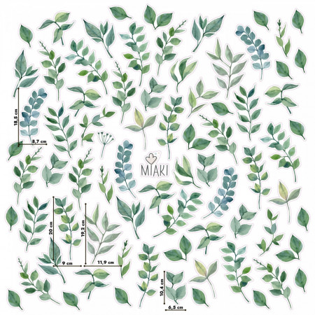 Stickers Watercolor Leafs - Img 2