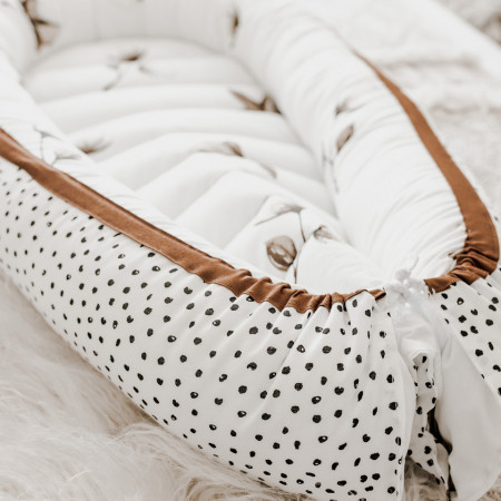 Reversible Babynest Cotton Flowers meets Circles