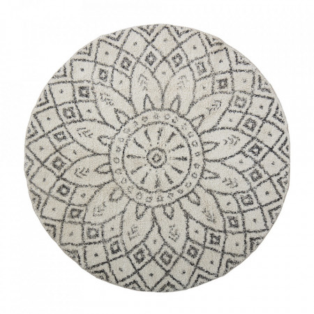 Covor negru din bumbac 120 cm Acton