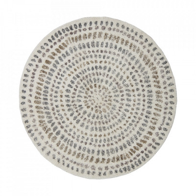 Covor gri din bumbac 120 cm Janet