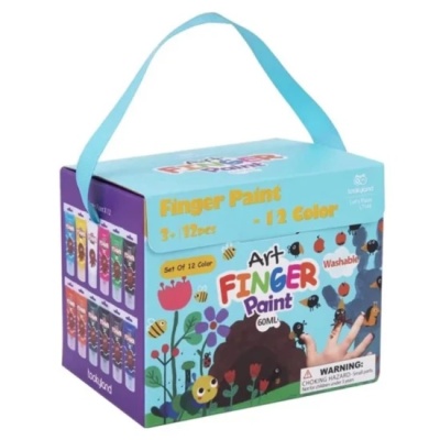 Set de vopsea pentru degete 12 pcs - Img 4