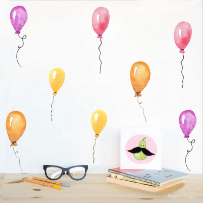 Sticker Watercolor Balloons