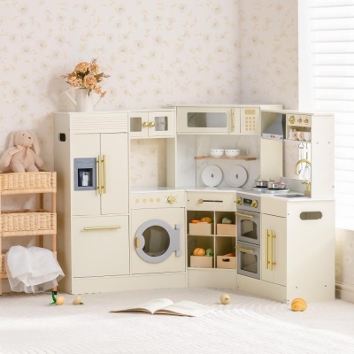 Bucatarie copii din lemn completa Corner Lux