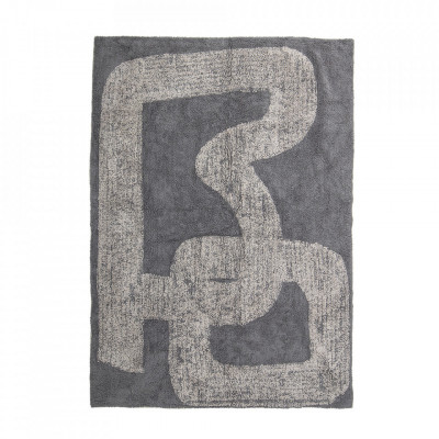 Covor gri din bumbac 145x200 cm Addo