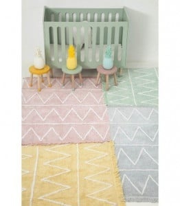 Covor copii bumbac 120x160 cm Blue Hippy Canals