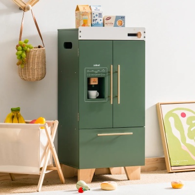 Frigider din lemn pentru copii Verde