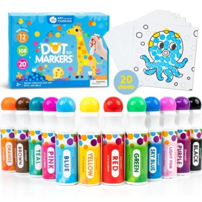 Set 12 vopsele de colorat si stampilat