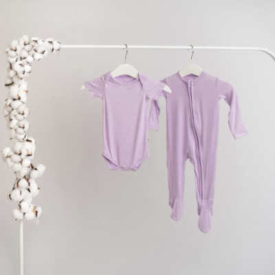 Set bambus Newborn Cozy - lila