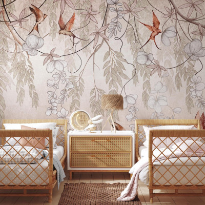 TAPET DELICATE BEIGE FLOWER