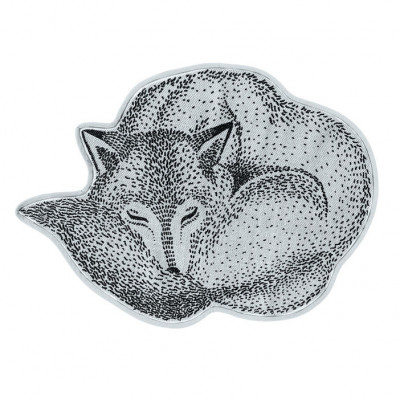 Covor albastru din bumbac 60x82 cm Fox