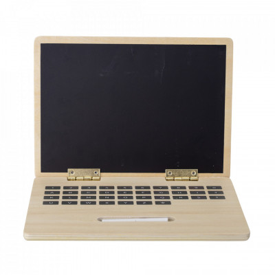 Laptop de jucarie multicolor din placaj si metal Nature Bloomingville Mini Dimensiuni: - Lungime: 21 cm - Latime: 2,5 cm - Inaltime: 14 cm Material: placaj si metal Varsta recomandata: 24+ luni. "Primul meu laptop" - distractiv sa te joci cu el si utiliza