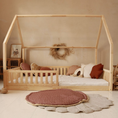 Pat montessori tip casuta Zara Half 140x200 cm