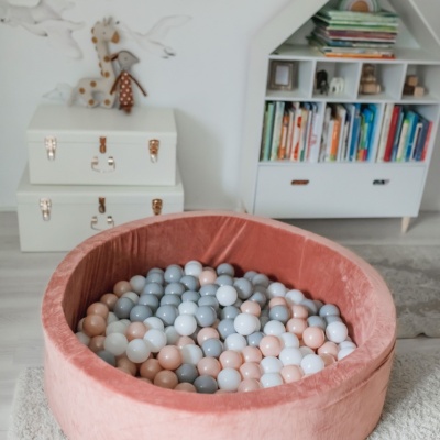 Piscina cu bile Apricot grey 110x30 cm