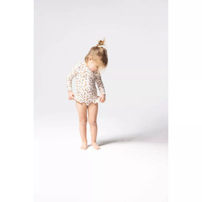 Costum de baie cu maneca lunga UPF 50+ Leopard Beige