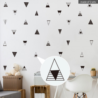Sticker Black and White Triangles