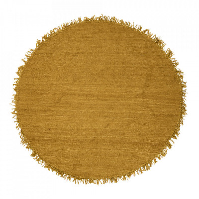 Covor galben din iuta 150 cm Boray