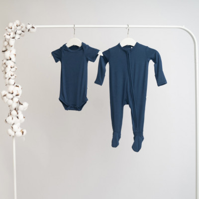 Set bambus Newborn Cozy - albastru