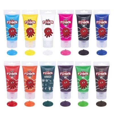 Set de vopsea pentru degete 12 pcs - Img 3