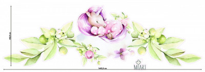 Sticker de perete copii Dreamy Unicorn