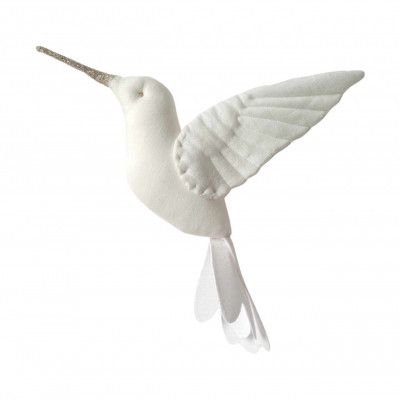 Pasare colibri alba