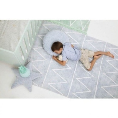 Covor copii bumbac 120x160 cm Blue Hippy Canals