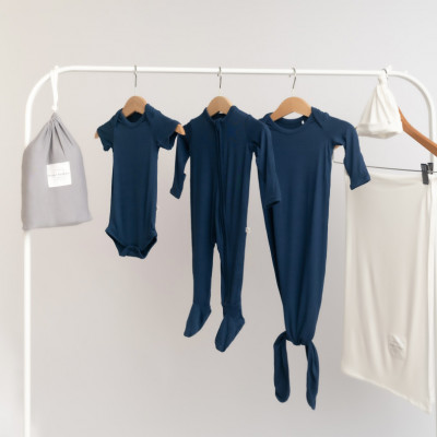 Set bambus Newborn Complete - albastru