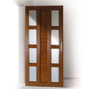 Portoncino entrata PVC Rehau, 1 anta, 950 x 2100, con modello, colore legno standard - Img 2