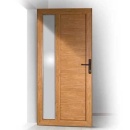 Portoncino entrata PVC Rehau, 1 anta, 950 x 2100, con modello, colore legno standard - Img 3