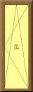 Porta balcone PVC Rehau, 1 anta, 800 x 2200, colore legno NON standard - Img 2