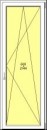 Porta balcone PVC Rehau, 1 anta, 800 x 2200, colore legno NON standard - Img 3