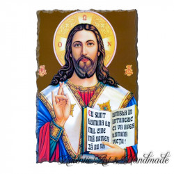 Icoana pe Piatra - Isus Hristos -30x20 cm