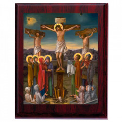 Învierea Domnului -2- Icoana metal pe lemn 20x25 cm