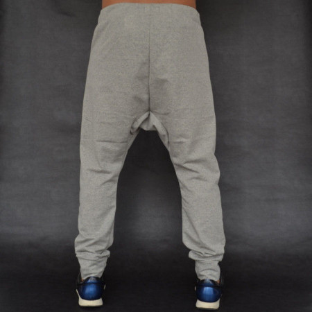 Men&#039;s Light grey joggers drop crotch sweat pants SPRING/SUMMER - Img 3