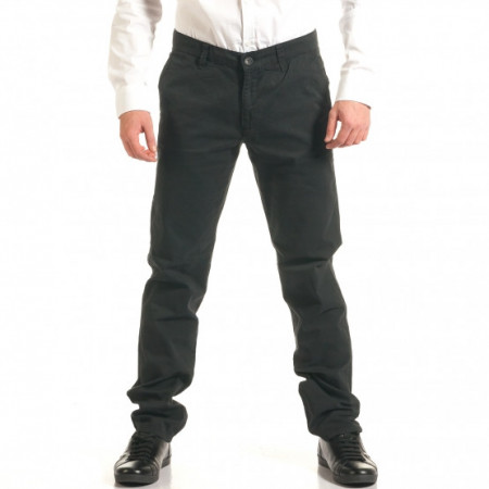 Herren Schwarz Chino Hose Regular-Fit FALL/WINTER - Img 2