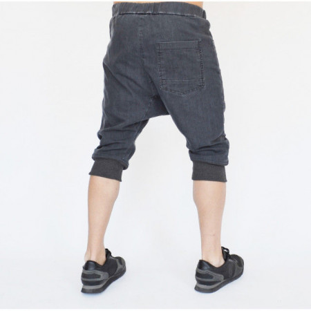 Men&#039;s denim drop crotch shorts front pockets - Img 3