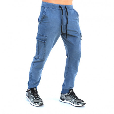 МЪЖКО СИНЬО ДЕНИМ КАРГО ДОЛНИЩЕ MONI CARGO DENIM ПРОЛЕТ ЕСЕН - Img 3