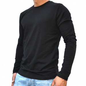 Schwarz HERREN T-SHIRT LANGARM - Img 2
