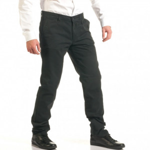 Herren Schwarz Chino Hose Regular-Fit FALL/WINTER - Img 1