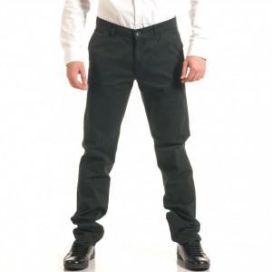 Herren Schwarz Chino Hose Regular-Fit FALL/WINTER - Img 2