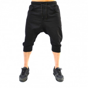Men's Black drop crotch shorts - Img 2