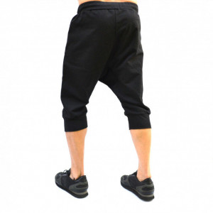 Men's Black drop crotch shorts - Img 3